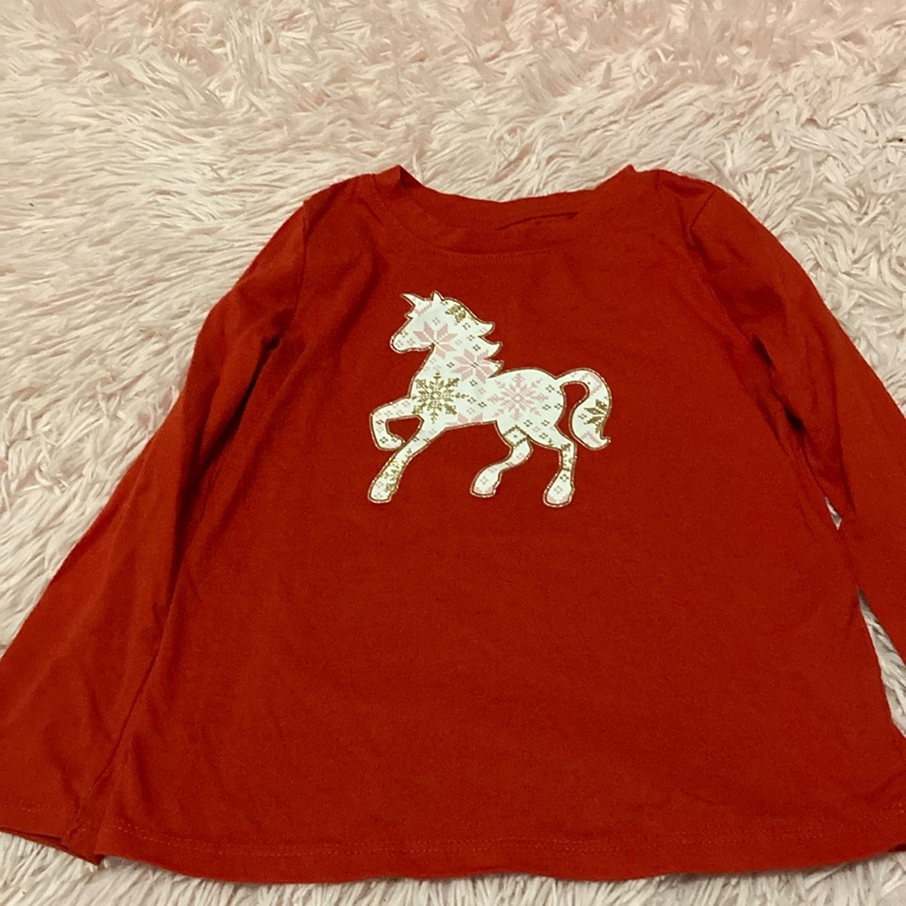 4T long sleeve unicorn shirt